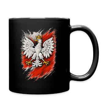 Poland Polska Eagle Flag Patriotism Gift - Full Colour Mug - black - Right
