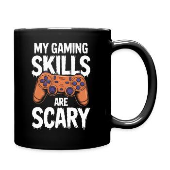 My Gaming Skills Are Scary Halloween Gamer - Tasse einfarbig - Schwarz - Rechts
