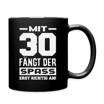 Funny 30th birthday gift - Full Colour Mug - black - Right