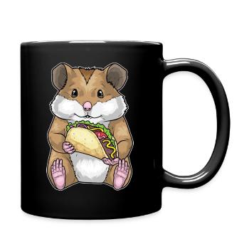 Taco au hamster - Mug uni - noir - Droite