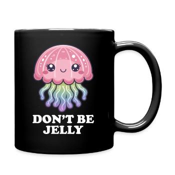 Adorable Jellyfish Funny Quote Cute Animal Lover - Full Colour Mug - black - Right