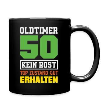 Lustiges 50. Geburtstag Geburtstagsshirt Geschenk - Tasse einfarbig - Schwarz - Rechts