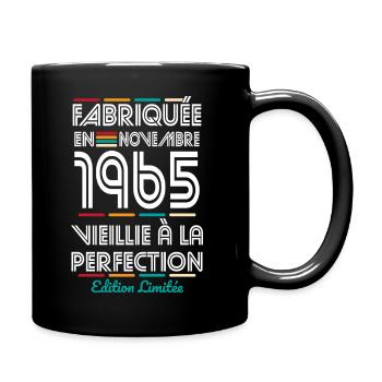 Anniversaire 60 ans - Fabriquée en Novembre 1965 - Mug uni - noir - Droite