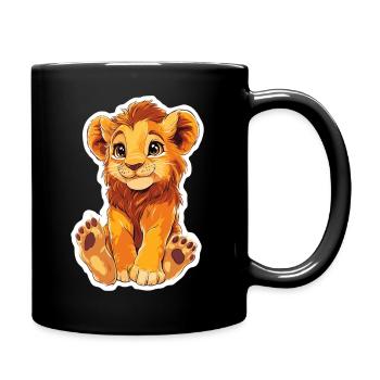 Lion - Mug uni - noir - Droite