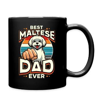 Best Maltese Dad Ever - Full Colour Mug - black - Right