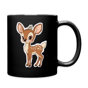 roe deer - Full Colour Mug - black - Right