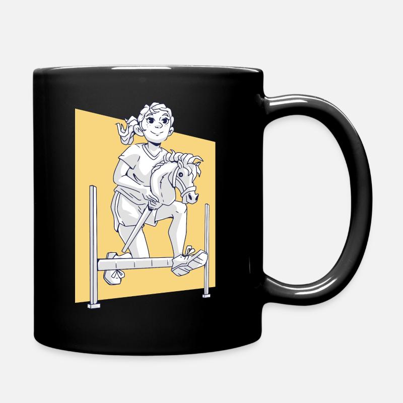 Steckenpferd Reitdesign - Tasse einfarbig - Schwarz