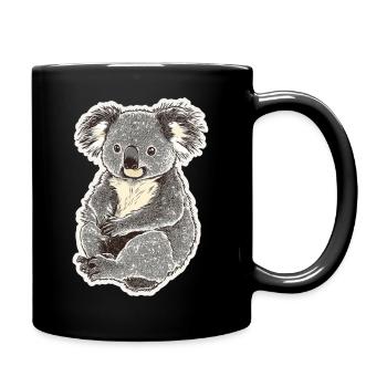 Koala - Tasse einfarbig - Schwarz - Rechts