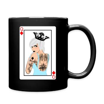 Punk Tile Lady Karte - Tasse einfarbig - Schwarz - Rechts