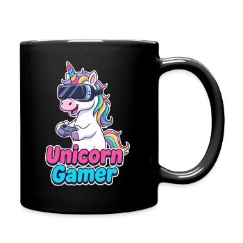 Licorne Gamer Édition VR - Mug uni - noir - Droite
