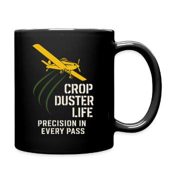 Ländliche Luftfahrt Landwirtschaft Pilotgeschenk - Tasse einfarbig - Schwarz - Rechts