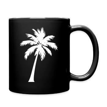 Palme Vorlage selbst gestalten personalisieren - Tasse einfarbig - Schwarz - Rechts