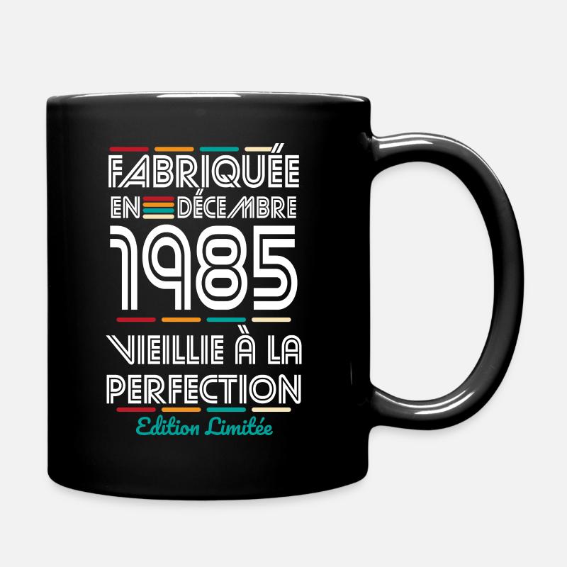 Anniversaire 40 ans - Fabriquée en Décembre 1985 - Mug uni - noir