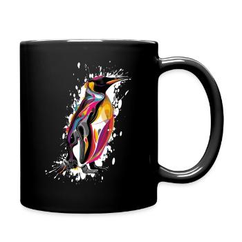 Color Explosion Penguin - Full Colour Mug - black - Right