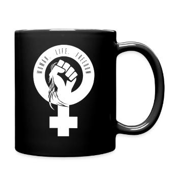 Woman Life Freedom - Full Colour Mug - black - Right
