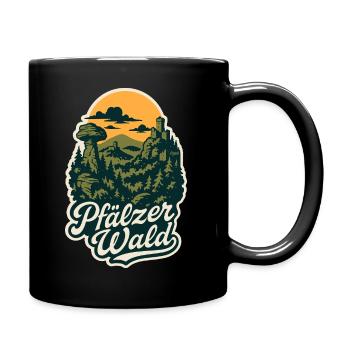 Pfälzer Wald – Mystische Kulturlandschaft - Tasse einfarbig - Schwarz - Rechts
