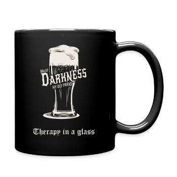 Hello Darkness – Therapy in a Glass - Full Colour Mug - black - Right