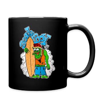 Beach Boy Surfer Monster - Tasse einfarbig - Schwarz - Rechts