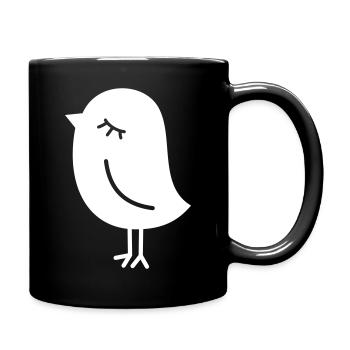Sparrow Bird – Peep Chick Tweet Birdie - Full Colour Mug - black - Right