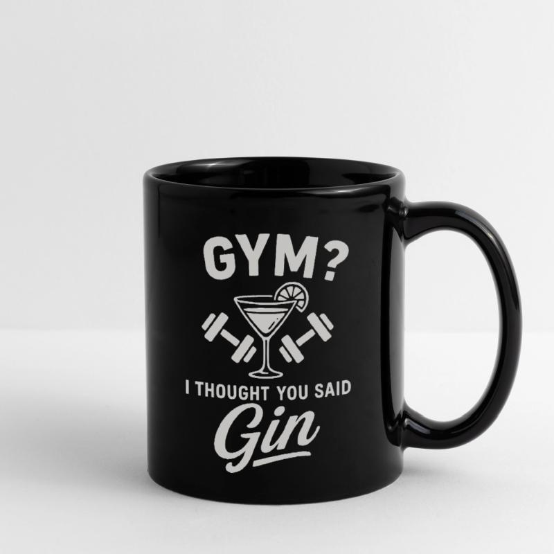 Gym oder Gin ? Tasse einfarbig