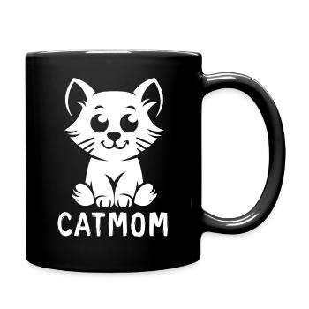 Cute Cat Mom Cat Motif - Full Colour Mug - black - Right