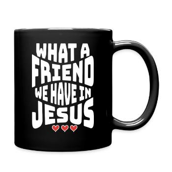 Quel ami nous avons en Jésus Faith Hope - Mug uni - noir - Droite