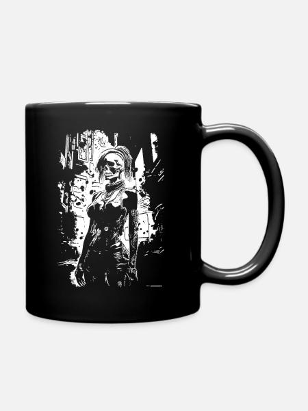 Skull Face Urbanheld - Tasse einfarbig - Schwarz