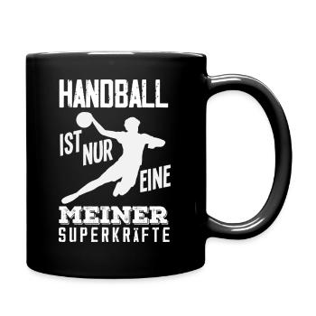 Handballspieler Handball Handballer Geschenke - Tasse einfarbig - Schwarz - Rechts