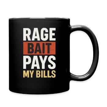Wutköder bezahlt meine Rechnungen, lustiges Meme - Tasse einfarbig - Schwarz - Rechts