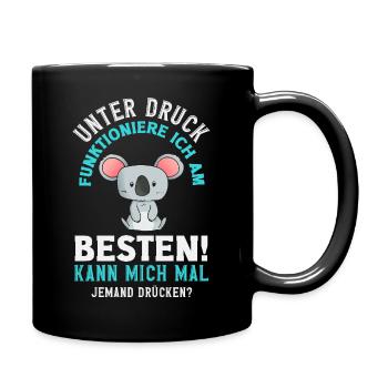 Je fonctionne mieux sous pression - Mug uni - noir - Droite
