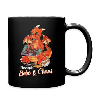 Funny Dragon Cookies Baking Christmas - Full Colour Mug - black - Right