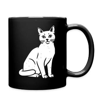 Chat Chats Vector Art Design - Mug uni - noir - Droite