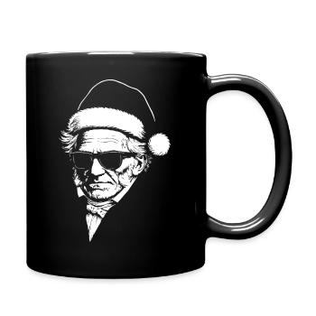 Santa Schopenhauer Noir Portrait with Sunglasses - Full Colour Mug - black - Right