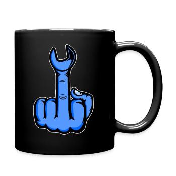 Majeur bleu avec clé à molette - Mug uni - noir - Droite