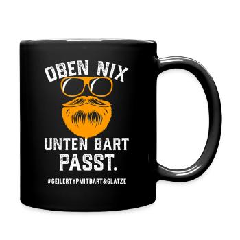 Geiler Typ Mit Bart Und Glatze Bartträger Vollbart - Tasse einfarbig - Schwarz - Rechts