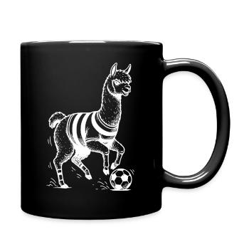 Alpaca Soccer Sport Animal - Full Colour Mug - black - Right