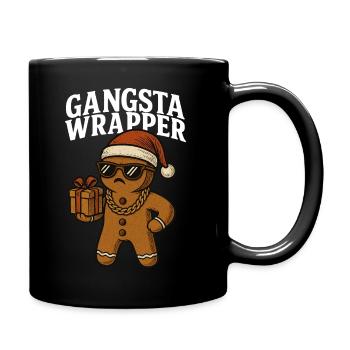 Gangsta Wrapper Weihnachten Ugly Chirstmas Humor - Tasse einfarbig - Schwarz - Rechts