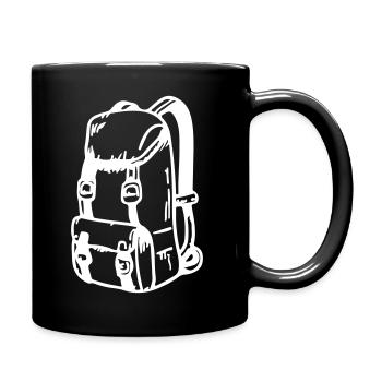 Backpack Symbol Camping Travel - Full Colour Mug - black - Right