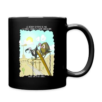 Les vautours - Mug uni - noir - Droite