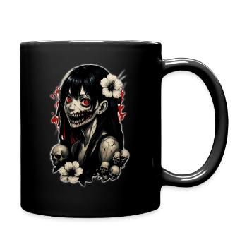 Fille d’Anime d’Horreur - Mug uni - noir - Droite