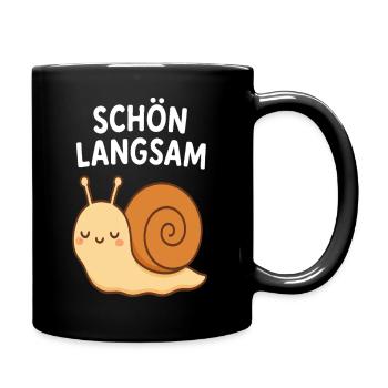 Nice Slow Snail Motifs - Full Colour Mug - black - Right