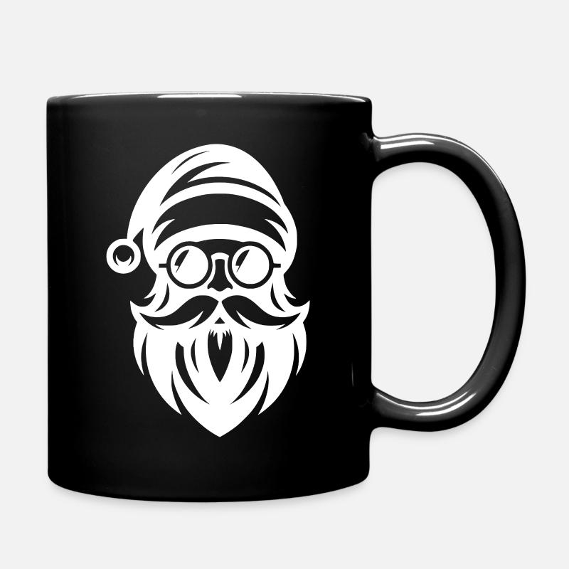 Weihnachtsmann Silhouette Ich bin der coole Claus - Tasse einfarbig - Schwarz
