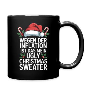 Blague sur l’inflation : Pull de Noël moche - Mug uni - noir - Droite