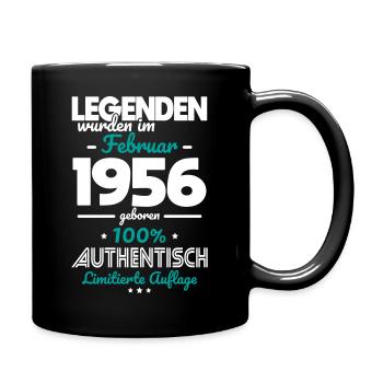 70. Geburtstag - Legenden wurden im Februar 1956 - Tasse einfarbig - Schwarz - Rechts