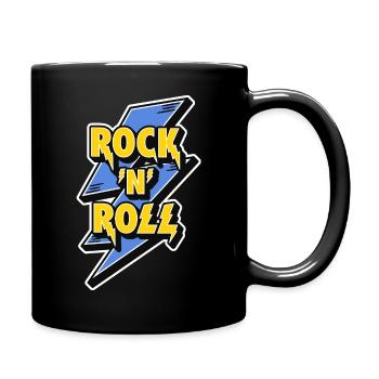 Rock 'N' Roll Lightning Bolt - Full Colour Mug - black - Right