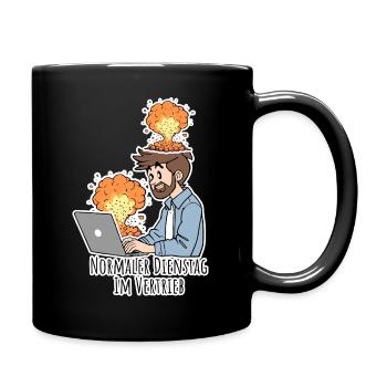 Chaos total ? Mardi normal en soldes ! - Mug uni - noir - Droite