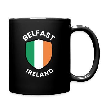 Belfast Shield of Ireland - Full Colour Mug - black - Right