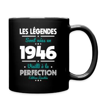1946 – Legends – Perfekt gereift - Tasse einfarbig - Schwarz - Rechts