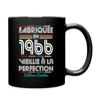 1966 – Hergestellt – Perfekt gereift - Tasse einfarbig - Schwarz - Rechts
