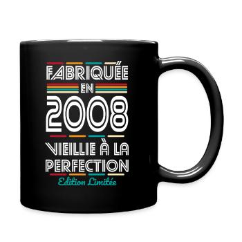 2008 – Fabriquée – Vieillie à la perfection - Mug uni - noir - Droite